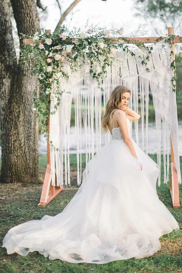 A-line Elegant Forest Wedding Dresses Best Bridal Gowns (ZD16129)