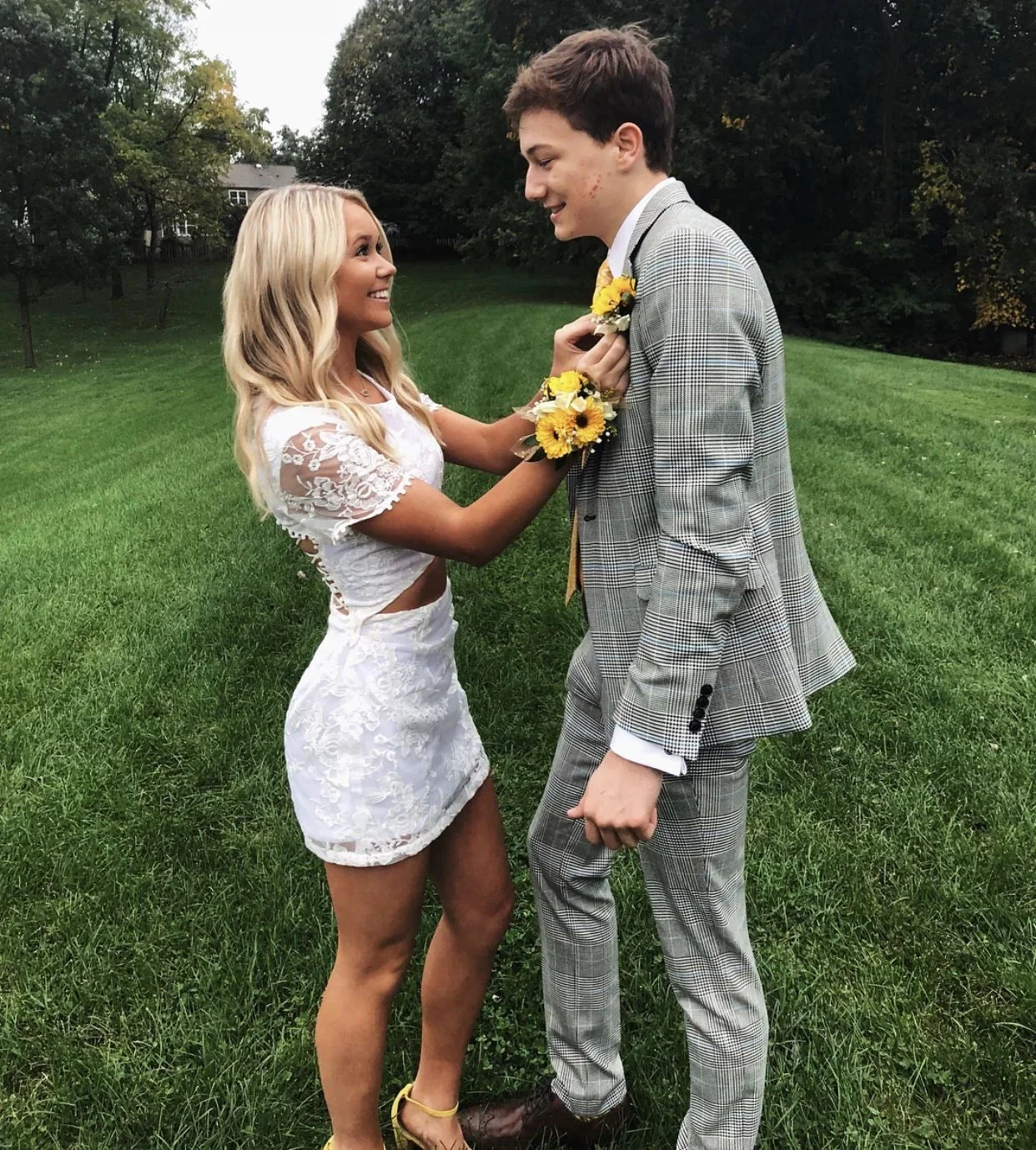 Lovely White Lace Homecoming Dress White Cocktail Dress (ZD12743)