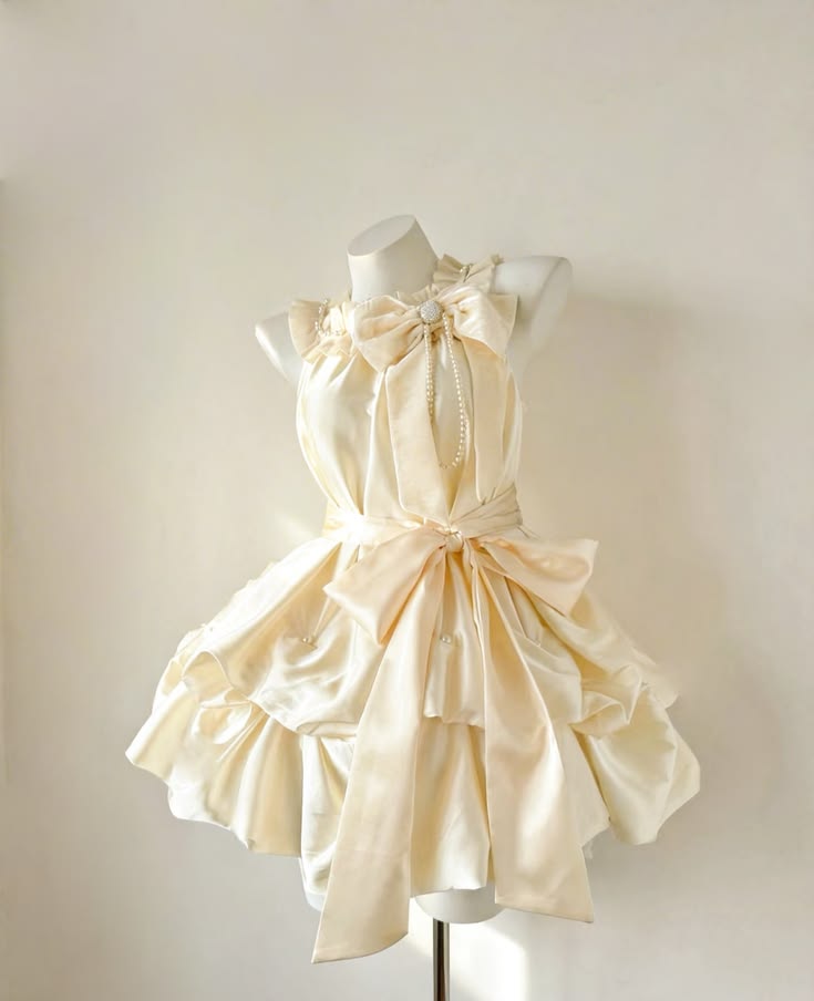 A-Line Beige Satin Homecoming Dress Short Birthday Dress