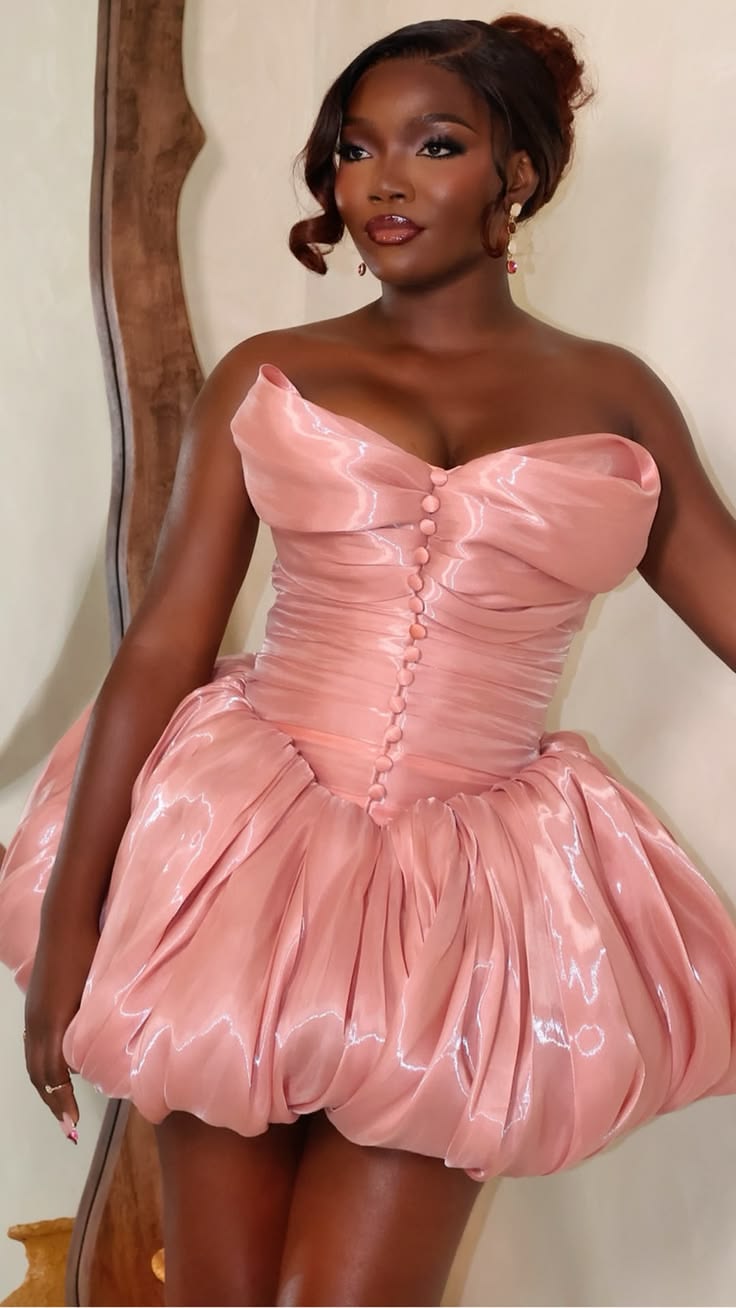 A-Line Pink Mini Birthday Dress Cute Homecoming Dress
