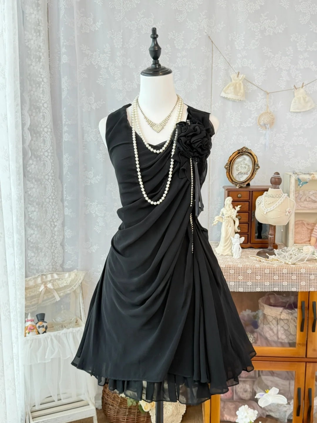 A-Line Short Black Homecoming Dress Cute Birthday Dress