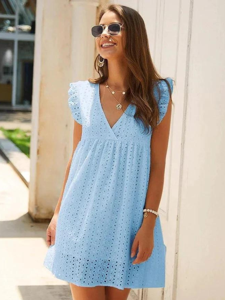 Claudia Aesthetic Sky Blue Maxi Dress Elevated Occasion Wear