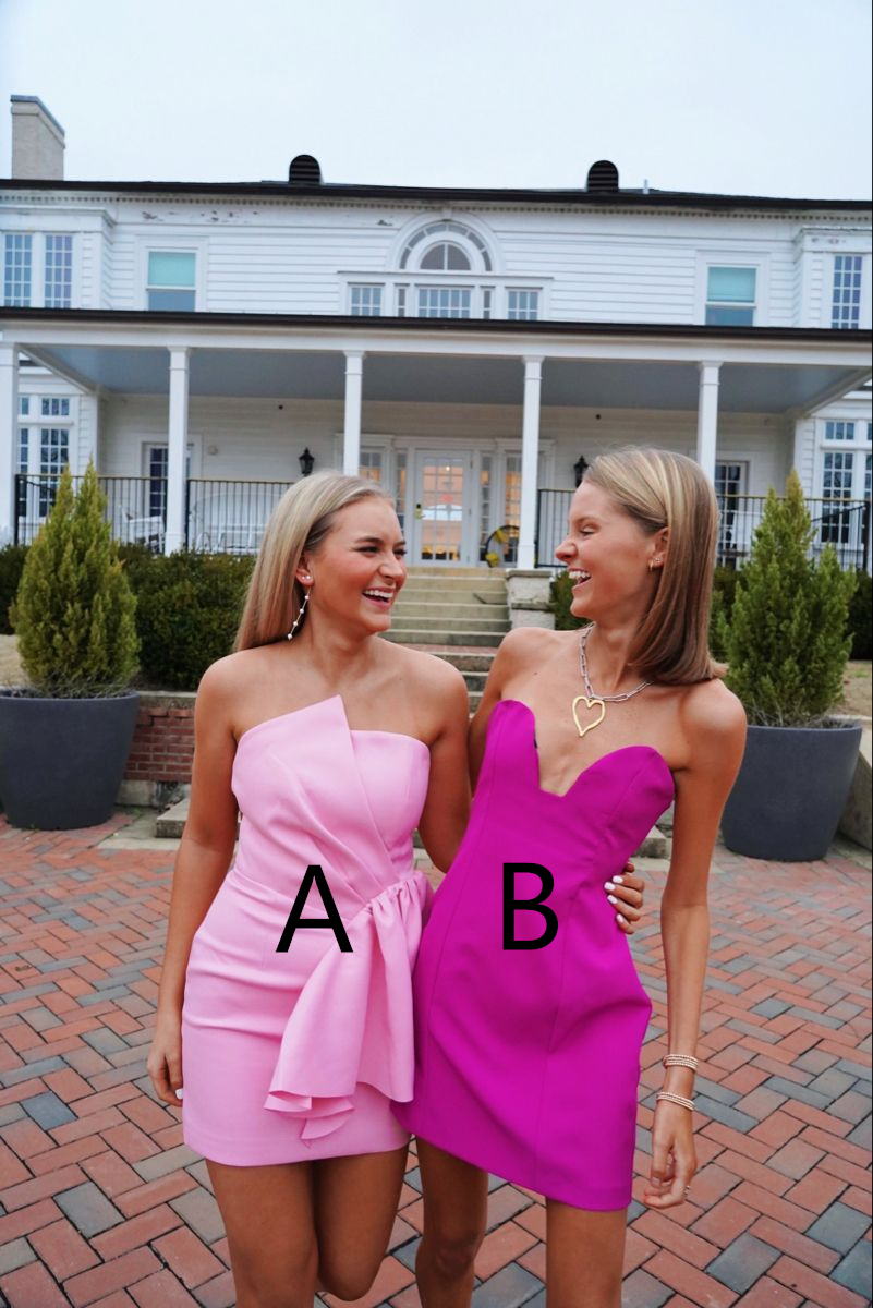 Cute Strapless Homecoming Dress Pink Homecoming Dress - FashionDia