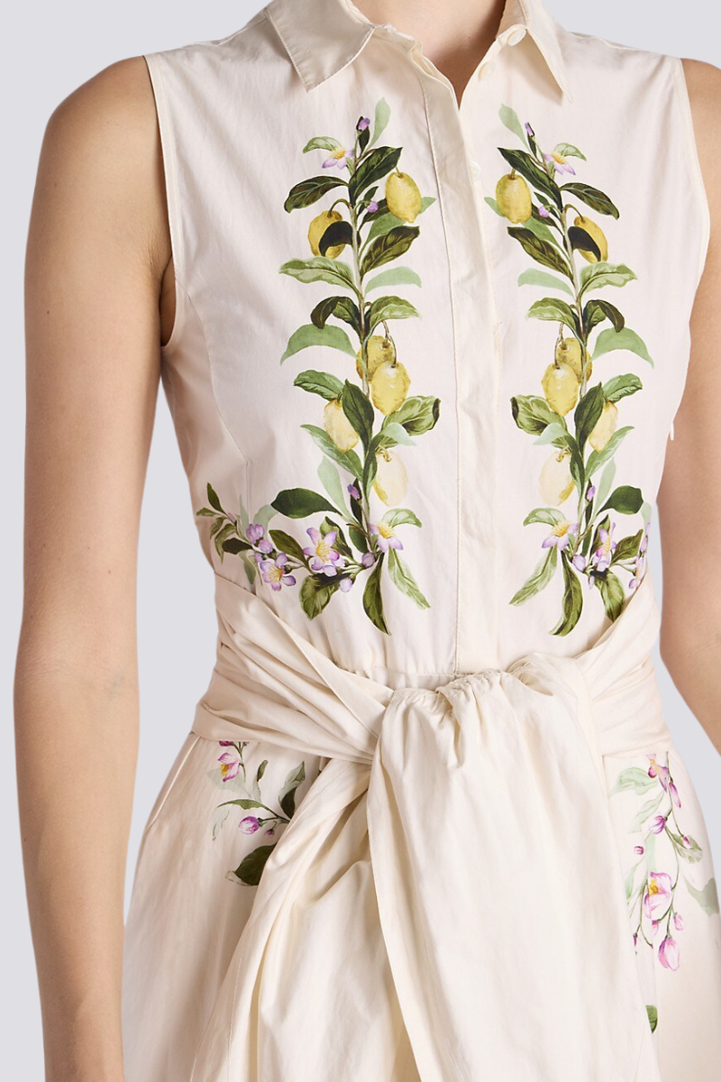 Pilar Timeless Sleeveless Maxi Dress with Floral Bow Evening Wear Edit