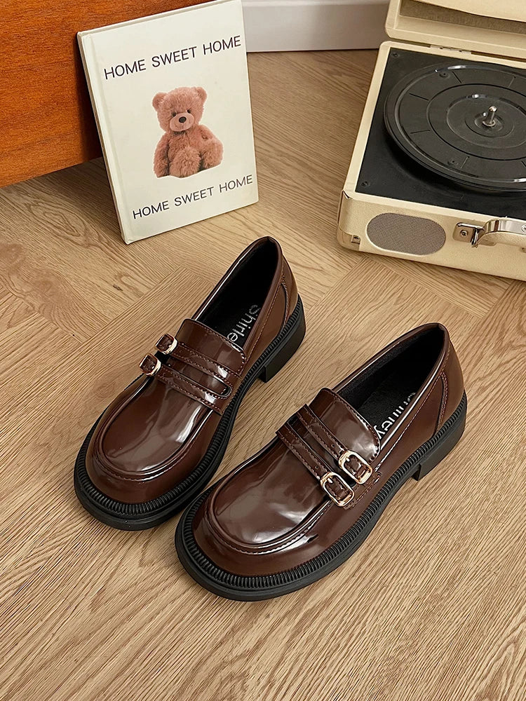 Fur Soft Casual Round Toe Shallow Mouth AllMatch Low Heels Dress Oxfords Loafers