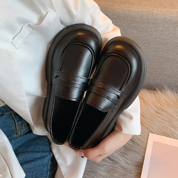 Fur Soft Casual Round Toe Shallow Mouth AllMatch Low Heels Dress Oxfords Loafers
