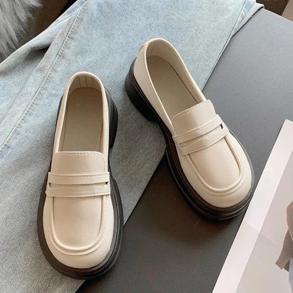 Fur Soft Casual Round Toe Shallow Mouth AllMatch Low Heels Dress Oxfords Loafers