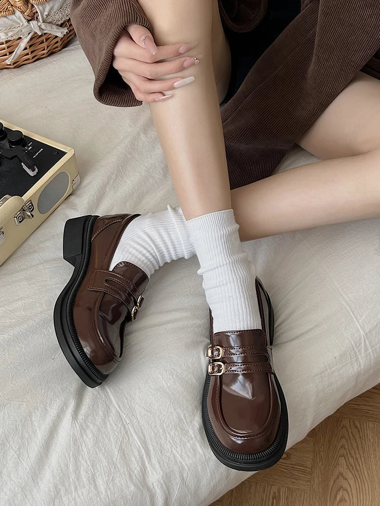Fur Soft Casual Round Toe Shallow Mouth AllMatch Low Heels Dress Oxfords Loafers