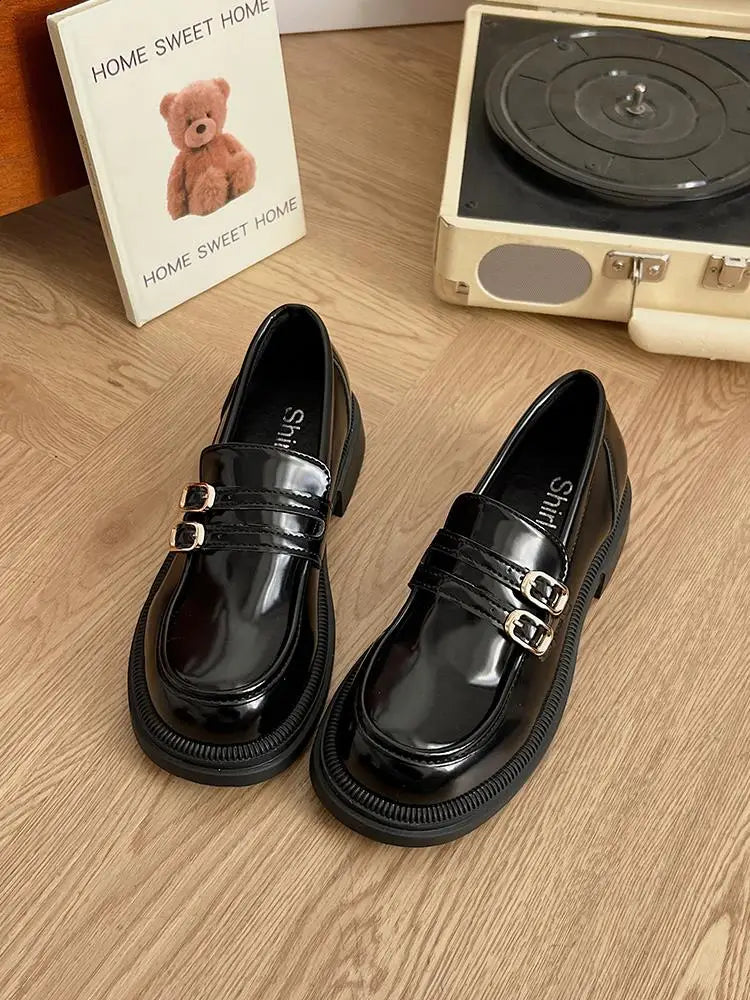 Fur Soft Casual Round Toe Shallow Mouth AllMatch Low Heels Dress Oxfords Loafers
