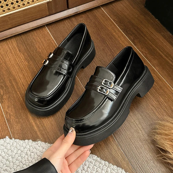 Fur Soft Casual Round Toe Shallow Mouth AllMatch Low Heels Dress Oxfords Loafers