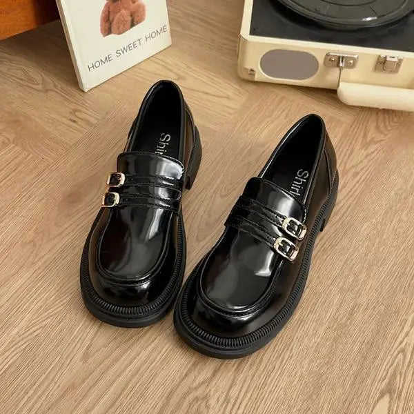 Fur Soft Casual Round Toe Shallow Mouth AllMatch Low Heels Dress Oxfords Loafers