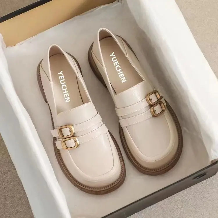 Fur Soft Casual Round Toe Shallow Mouth AllMatch Low Heels Dress Oxfords Loafers