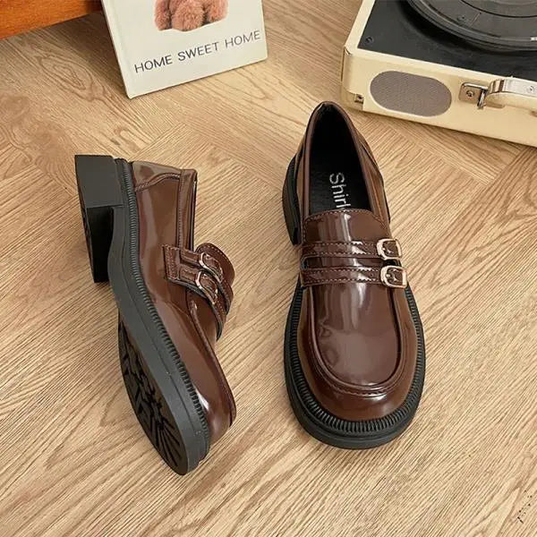 Fur Soft Casual Round Toe Shallow Mouth AllMatch Low Heels Dress Oxfords Loafers