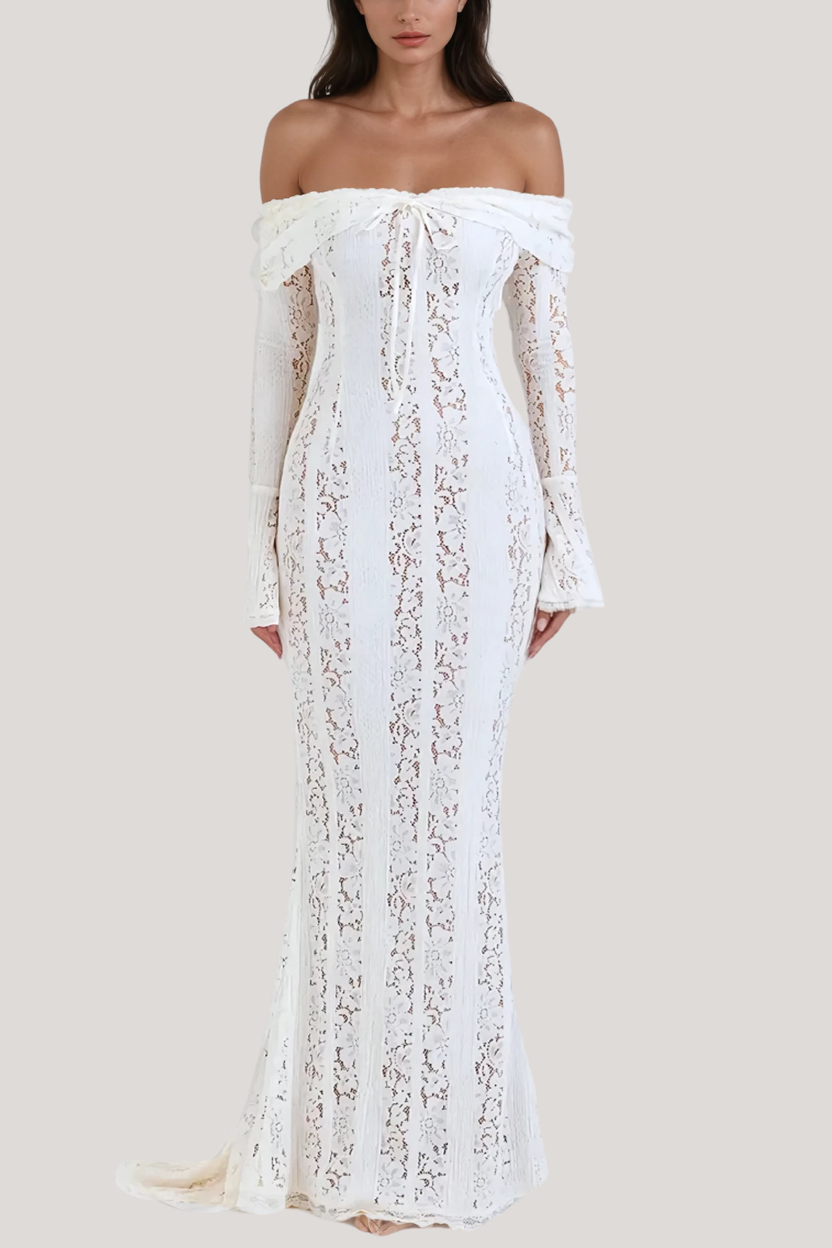 Lana Off - Shoulder Lace Maxi Dress