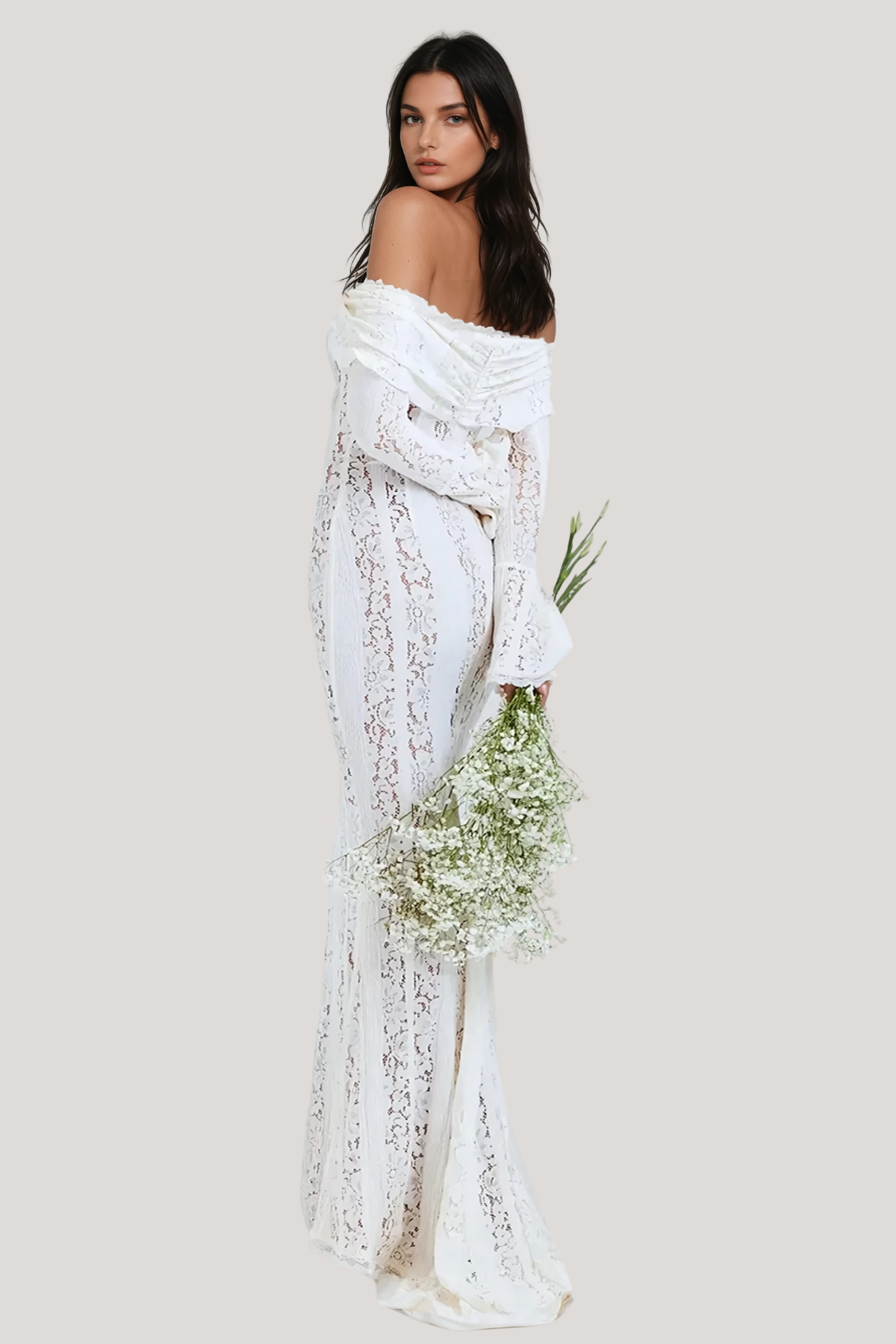 Lana Off - Shoulder Lace Maxi Dress