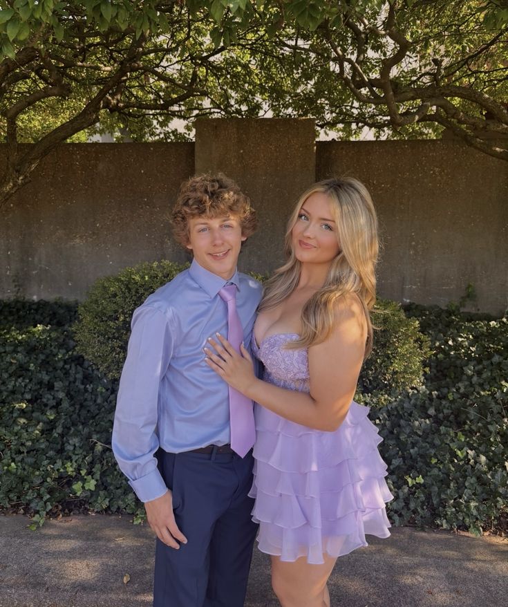 Appliqued Sweetheart Layered Chiffon Lilac Homecoming Dress