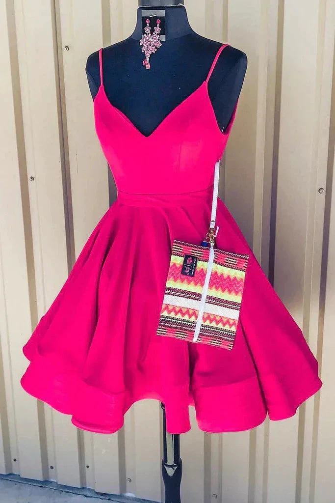 Sexy A-Line Spaghetti Straps Short Homecoming Dresses Y1410 by simplepromdress