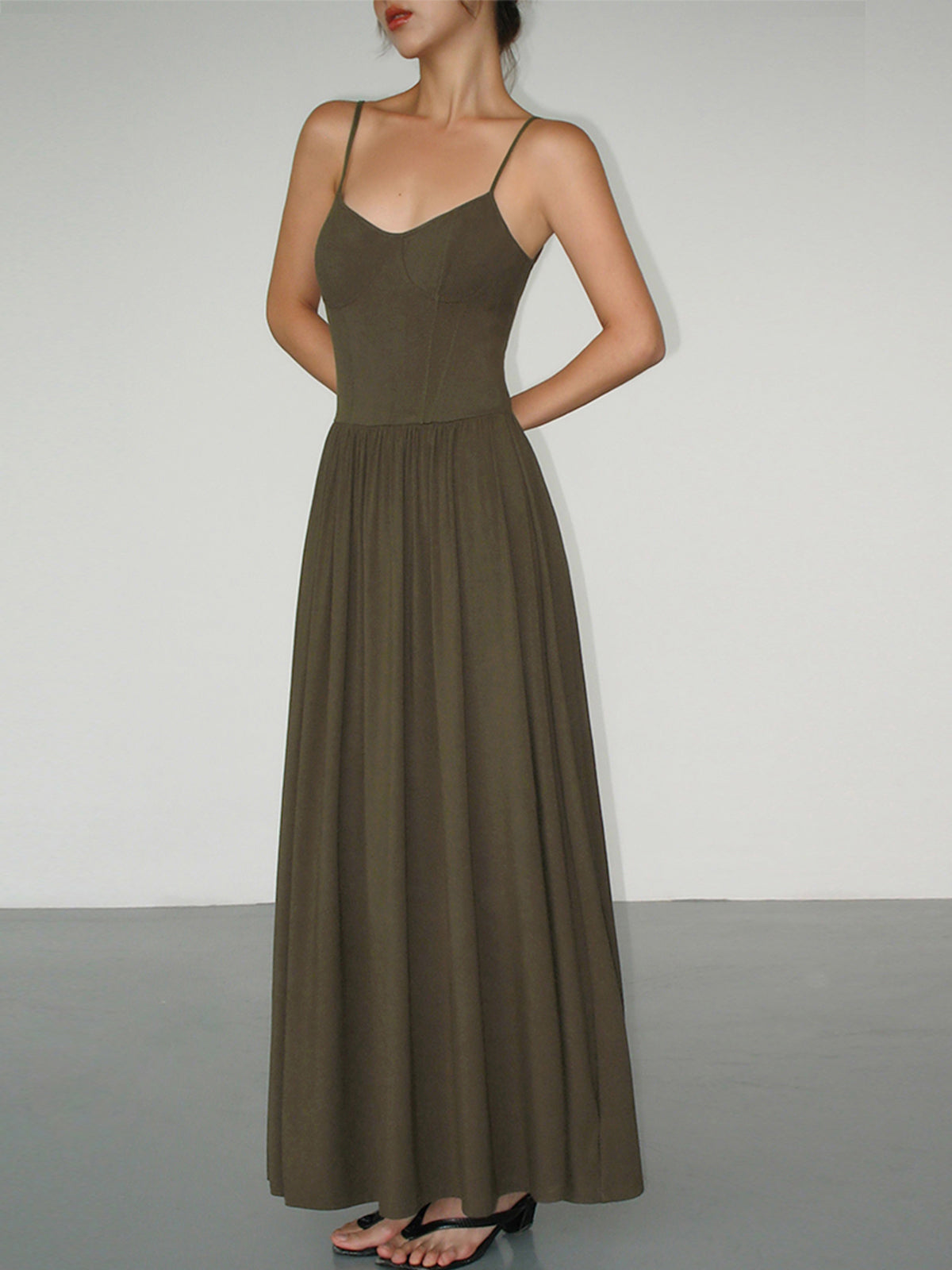 Bustier Corset Open Trendy Back Long Tank Dress