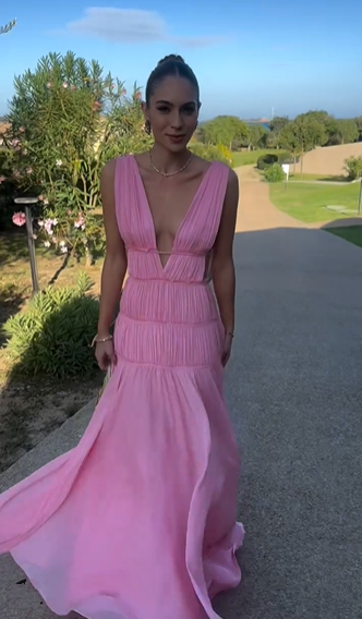 Sexy Deep V Neck Backless Evening Dress A Line Chiffon Party Prom Dress
