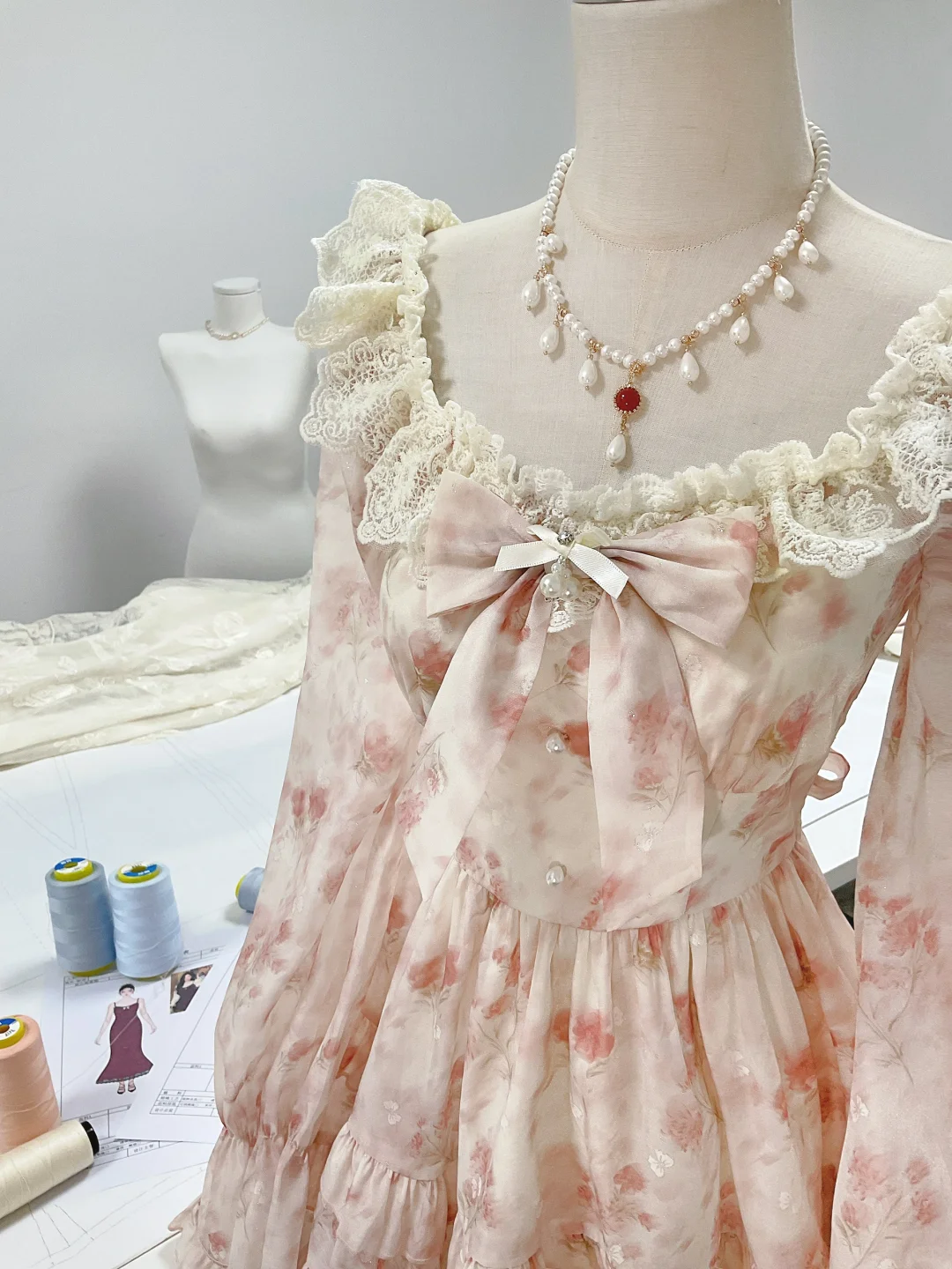 Pretty Pink Chiffon Print Layered Ruffles Short Party Dress Homecoming Dress