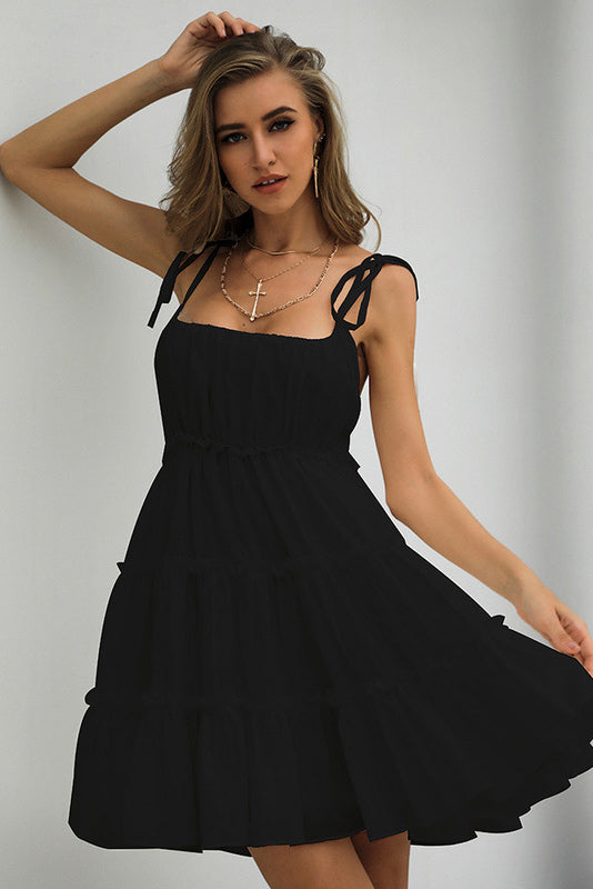 Baby Blue Spaghetti Straps A-Line Party Homecoming Dresses - Fashionpara