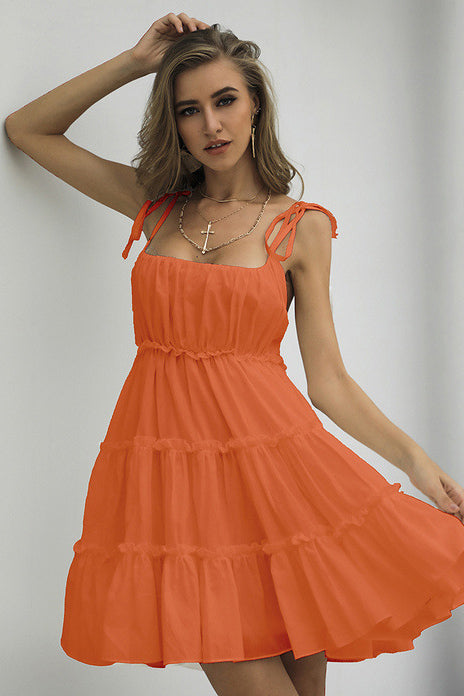 Baby Blue Spaghetti Straps A-Line Party Homecoming Dresses - Fashionpara