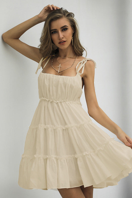 Baby Blue Spaghetti Straps A-Line Party Homecoming Dresses - Fashionpara