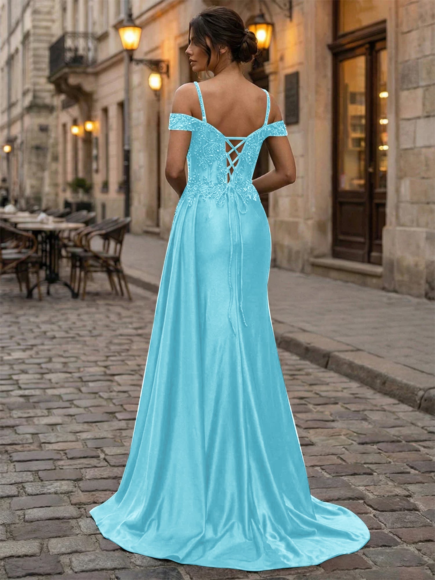 Emerald Green Beaded Corset Satin Long Prom Dress