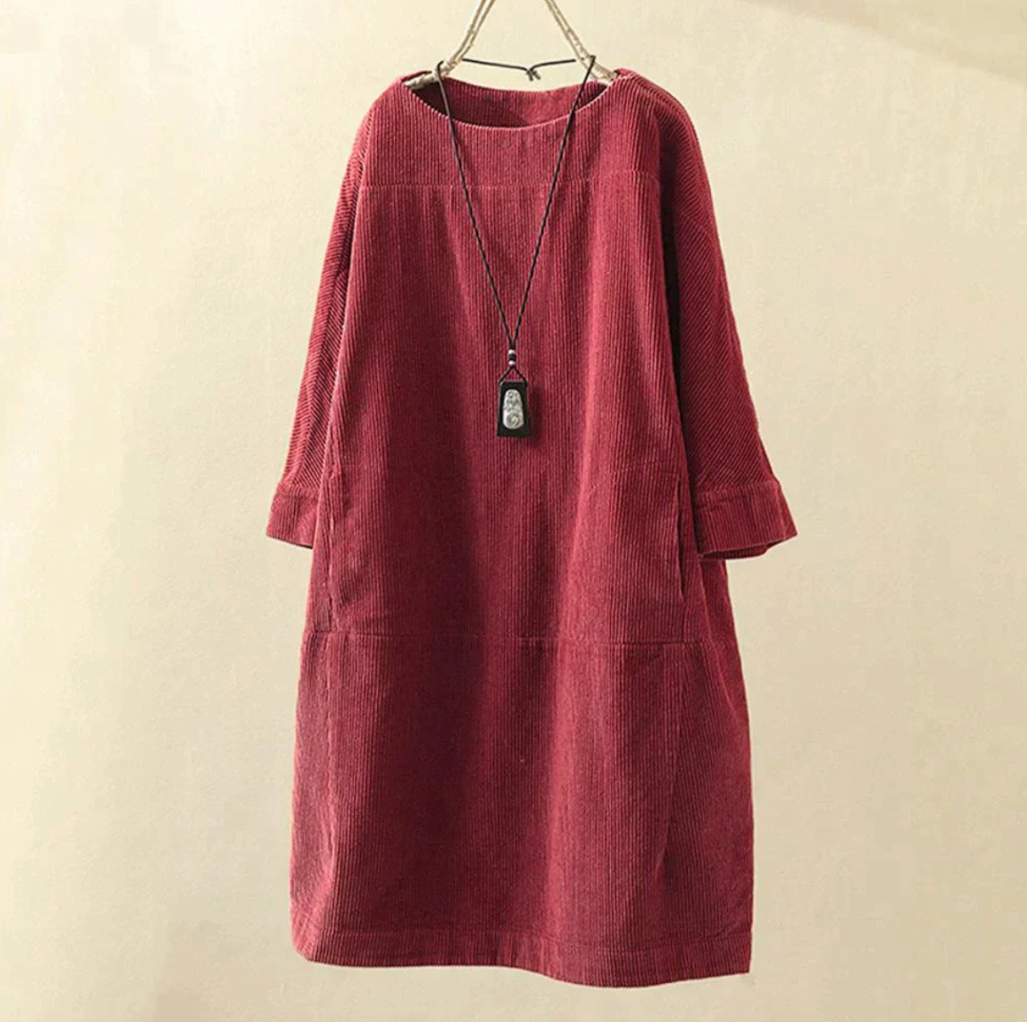 Hilda Chic Super Stylish and High Quality Corduroy Dress Silhouette Collection