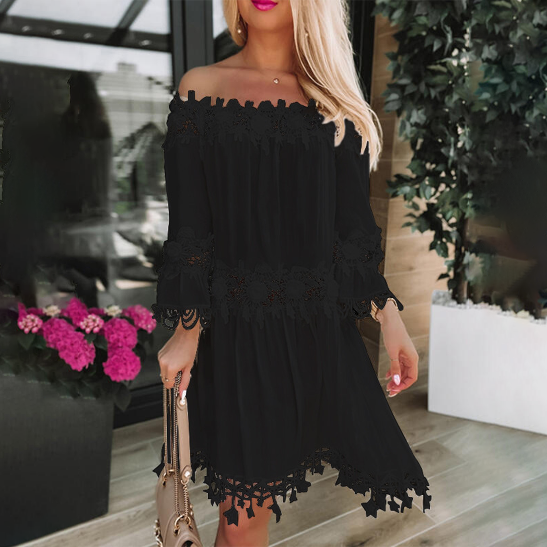 Natalia Stylish Off-the-shoulder Dress for Women Romantic Soft Style