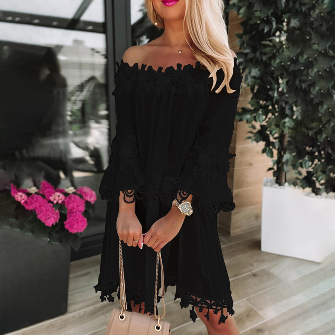 Natalia Stylish Off-the-shoulder Dress for Women Romantic Soft Style