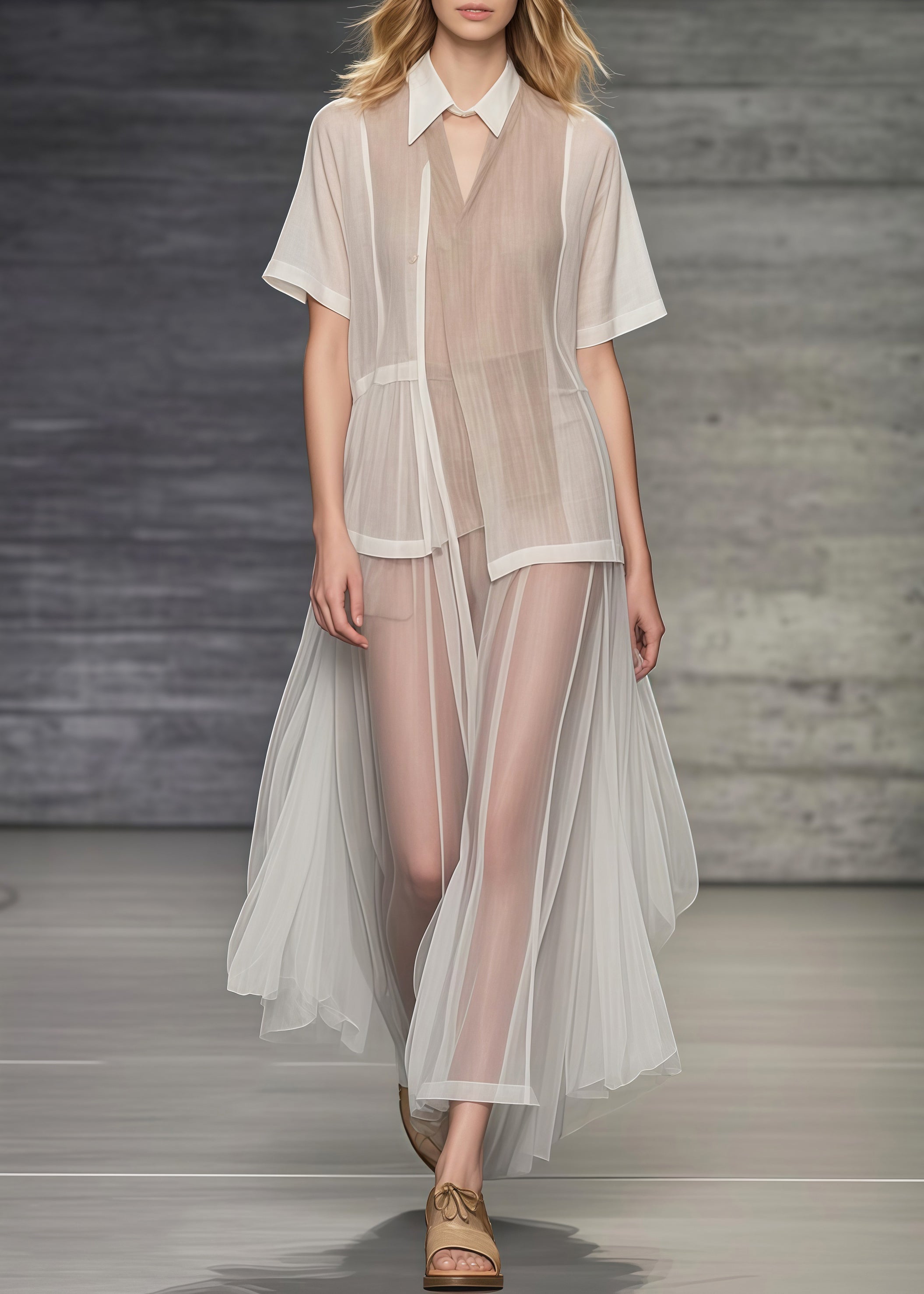 Bohemian Khaki Asymmetrical Patchwork Tulle Robe Dresses Summer