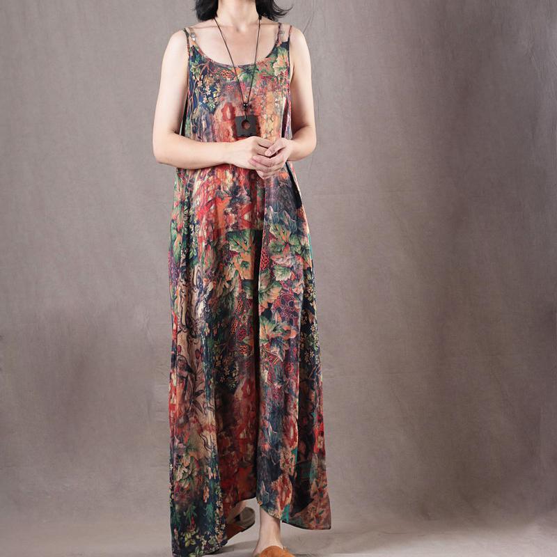Bohemian multicolor clothes For Women Spaghetti Strap summer Dresses