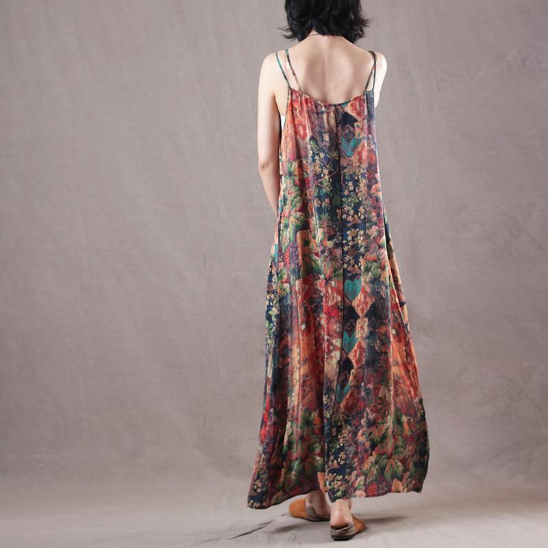 Bohemian multicolor clothes For Women Spaghetti Strap summer Dresses