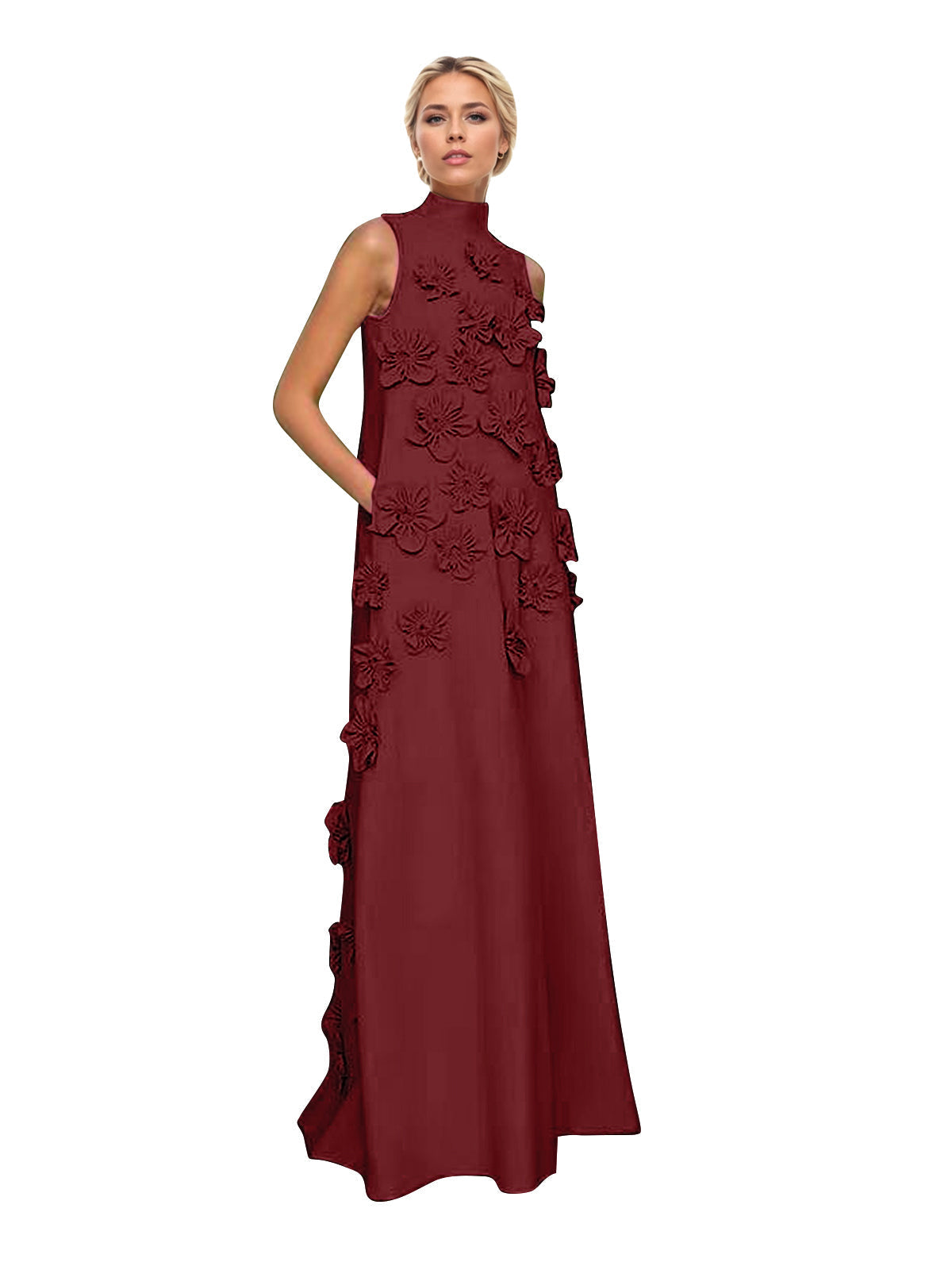 Hank Flower Embellished Maxi Dress