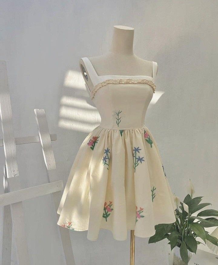 Cute A-Line Straps Chiffon Short Homecoming Dress Birthday Dresses - FashionDia