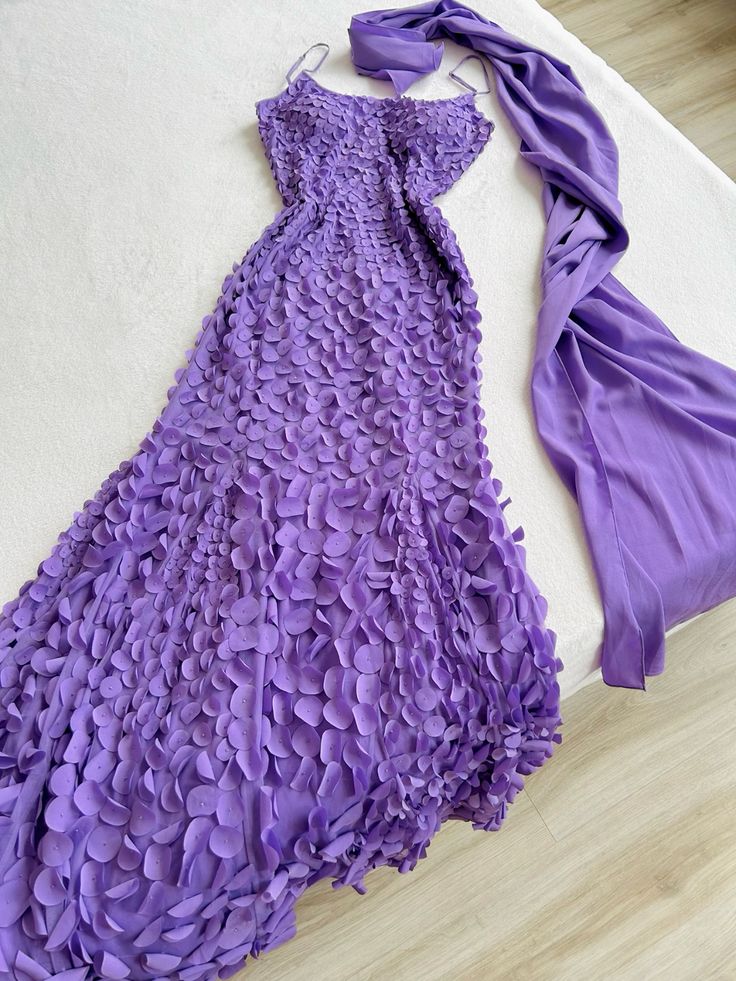 Pretty Mermaid Spaghetti Straps Lilac Long Prom Dress Evening Dresses