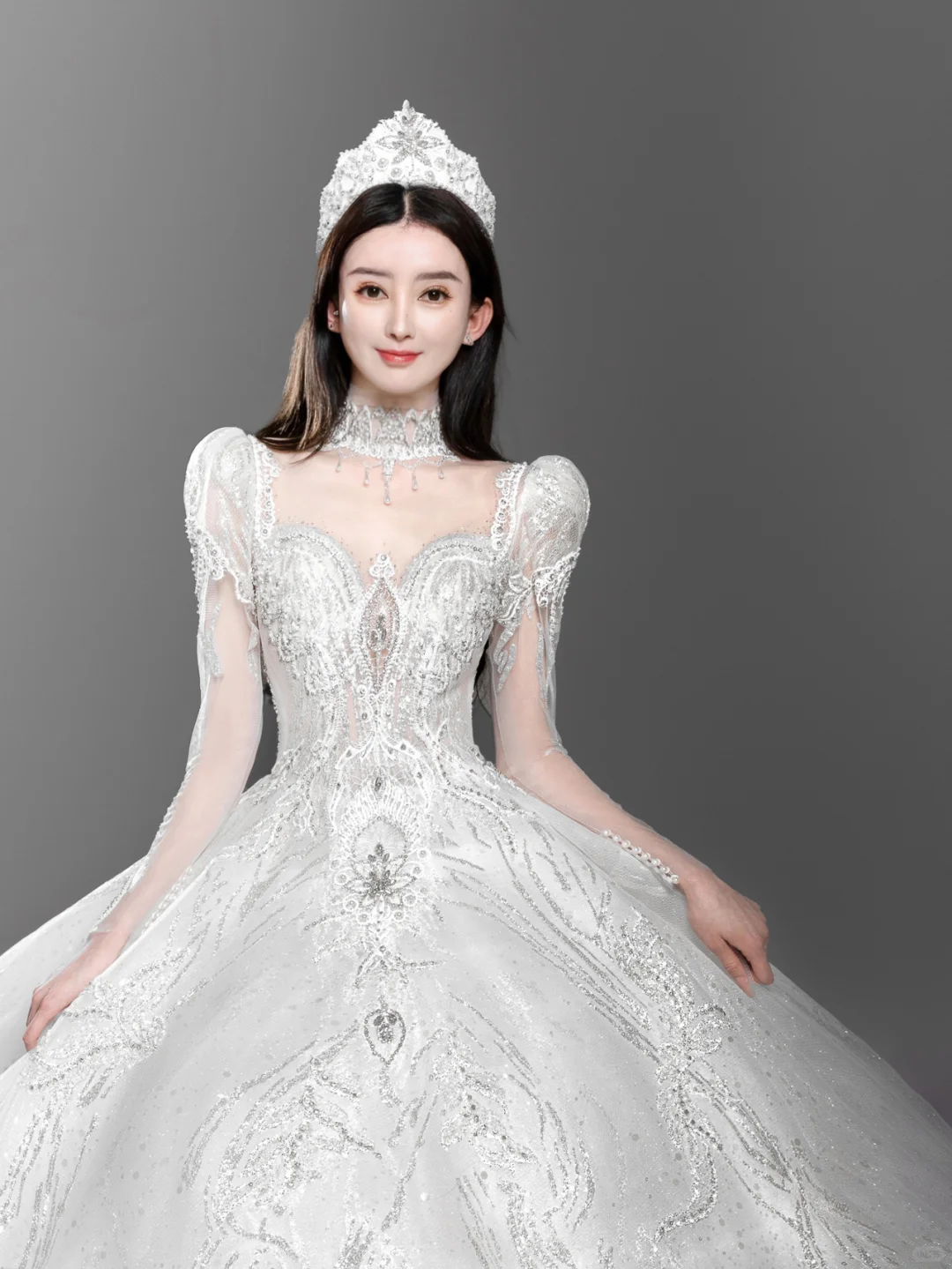 Gorgeous Ball Gown Tulle Lace Long Sleeves Long Wedding Dresses - View 5 | FashionDia