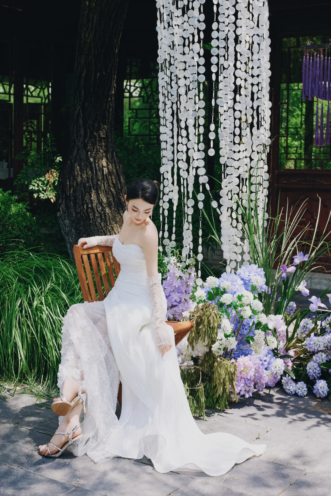Unique Mermaid Strapless Satin Tulle Applqiue With Sleeves Long Wedding Dresses