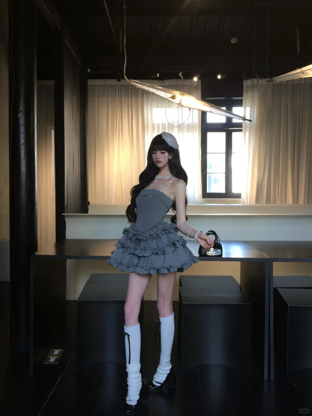 Gray 17th Ball Gown Strapless Satin Short Homecoming Dress Birthday Outfits - View 4 | FashionDia