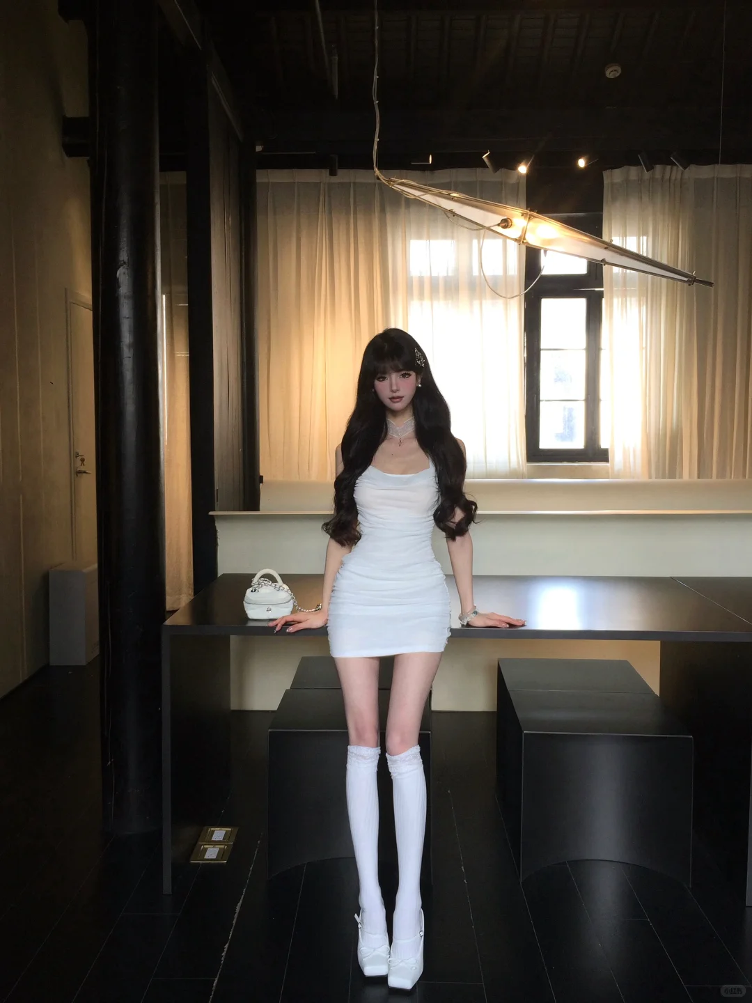 Charming 21th Mermaid Halter White Chiffon Short Homecoming Dress Birthday Outfits - View 3 | FashionDia