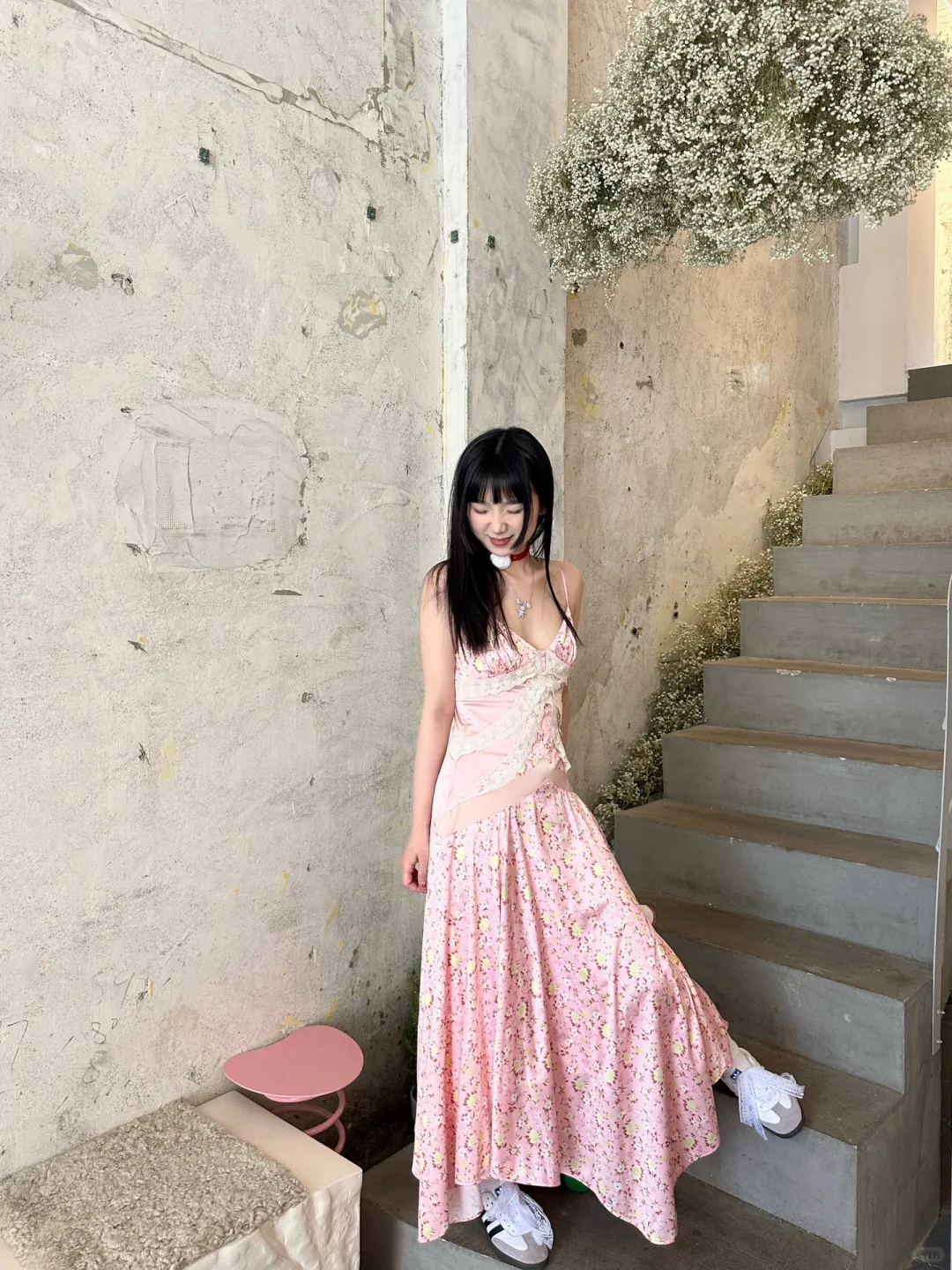 Vintage A-Line Spaghetti Straps Satin Lace Long Prom Dresses Formal Dress - View 3 | FashionDia