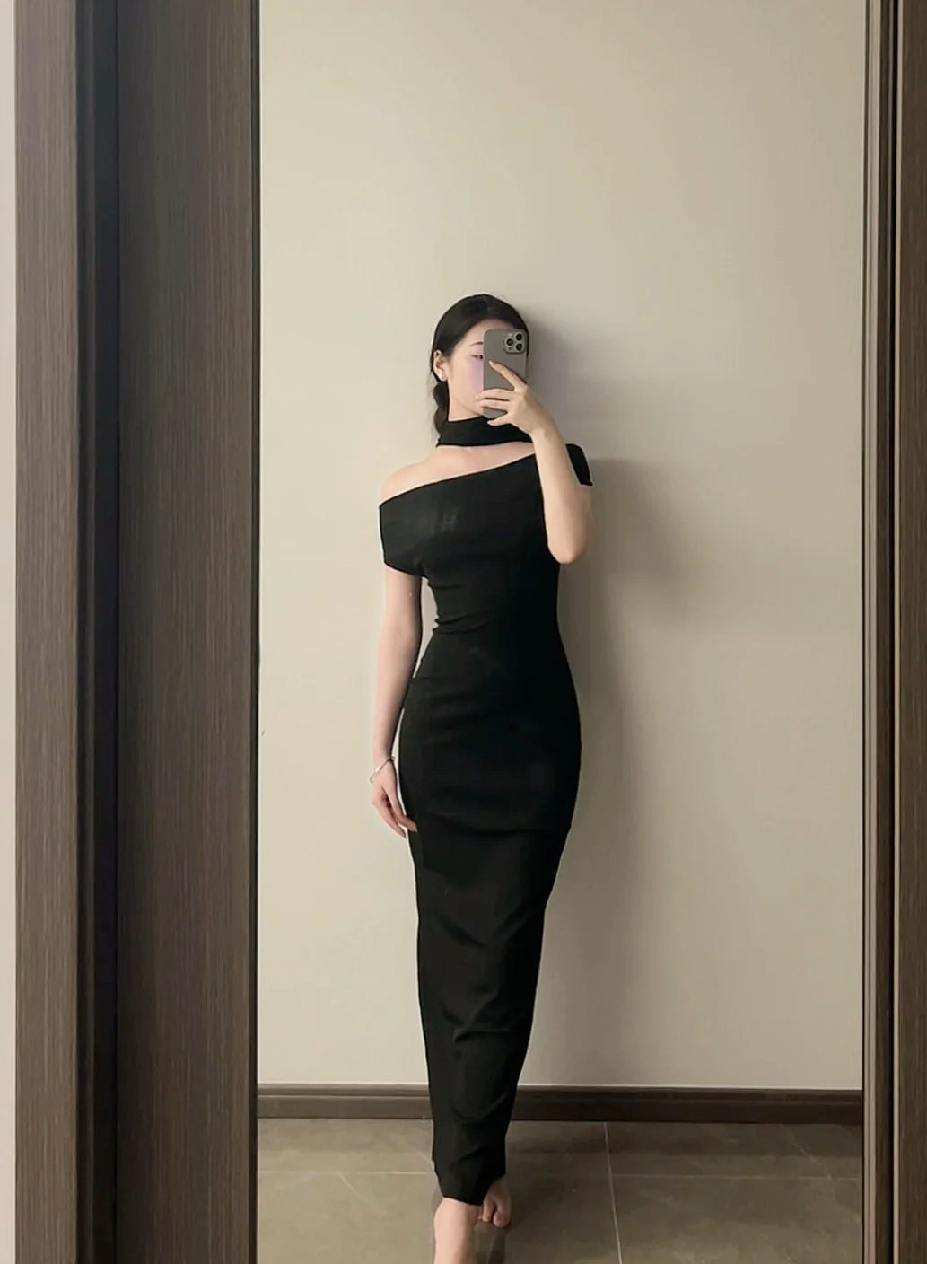 Charming Mermaid Off-the-Shoulder Black Satin Long Prom Dress, Evening Dress - FashionDia