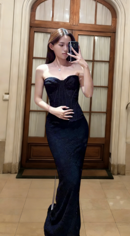 Sexy Mermaid Sweetheart Satin Long Prom Dress, Evening Dress - FashionDia