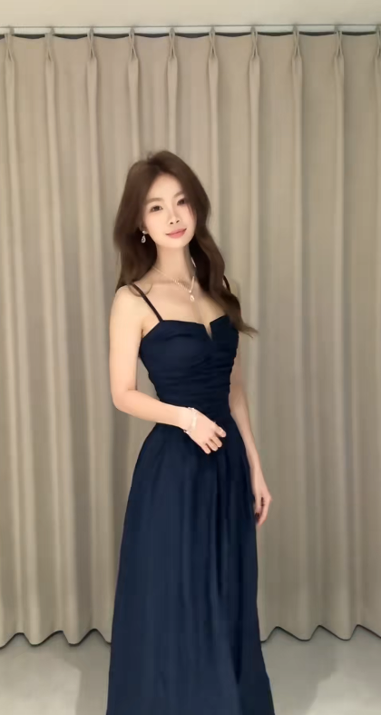 Classy A-Line Spaghetti Straps Satin Long Prom Dress, Evening Dress - FashionDia