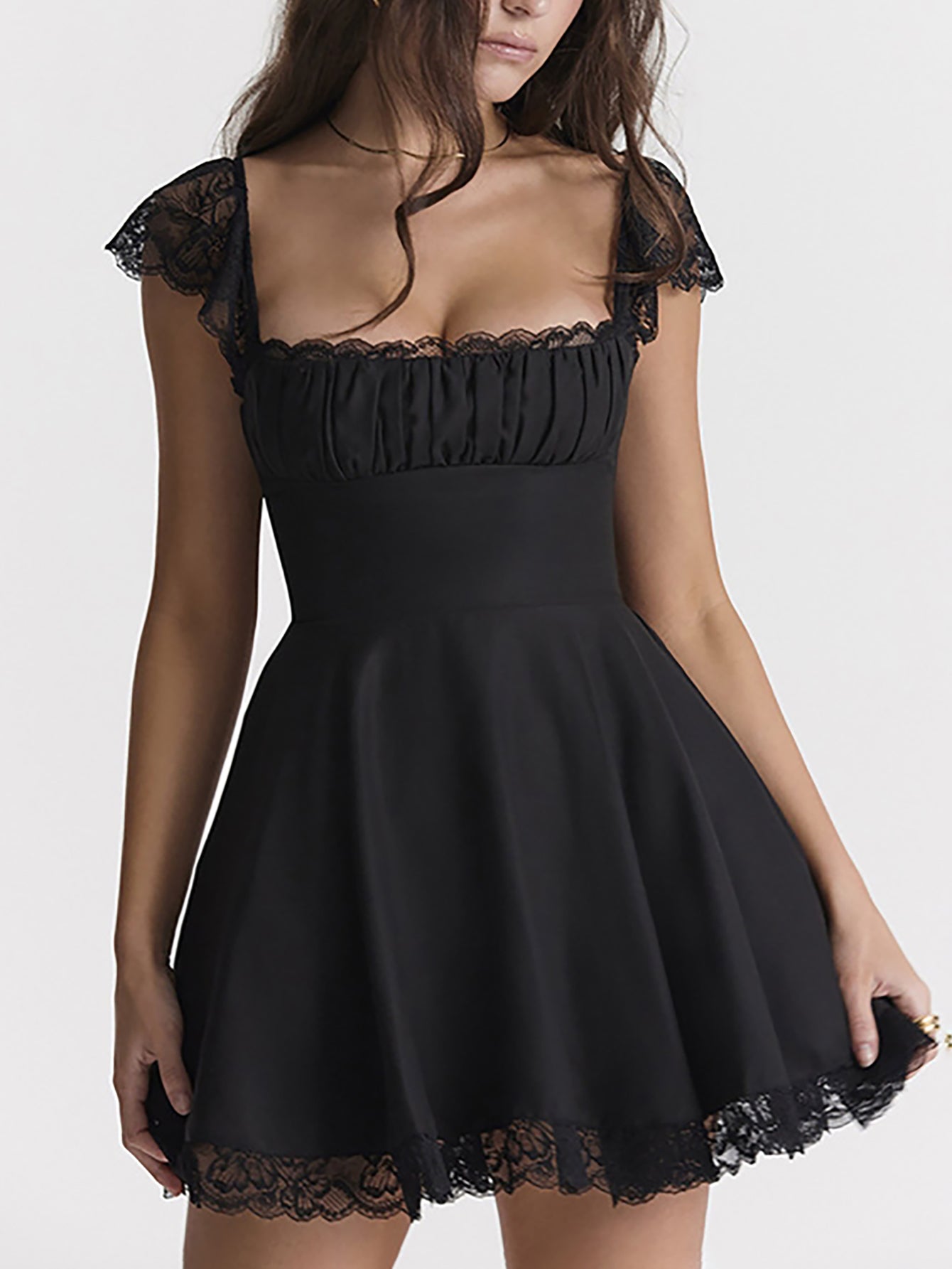 Lace Tight White A Line Short Graduation Party Dress - Fashionpara