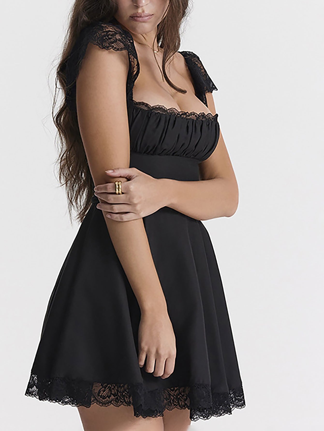 Lace Tight White A Line Short Graduation Party Dress - Fashionpara