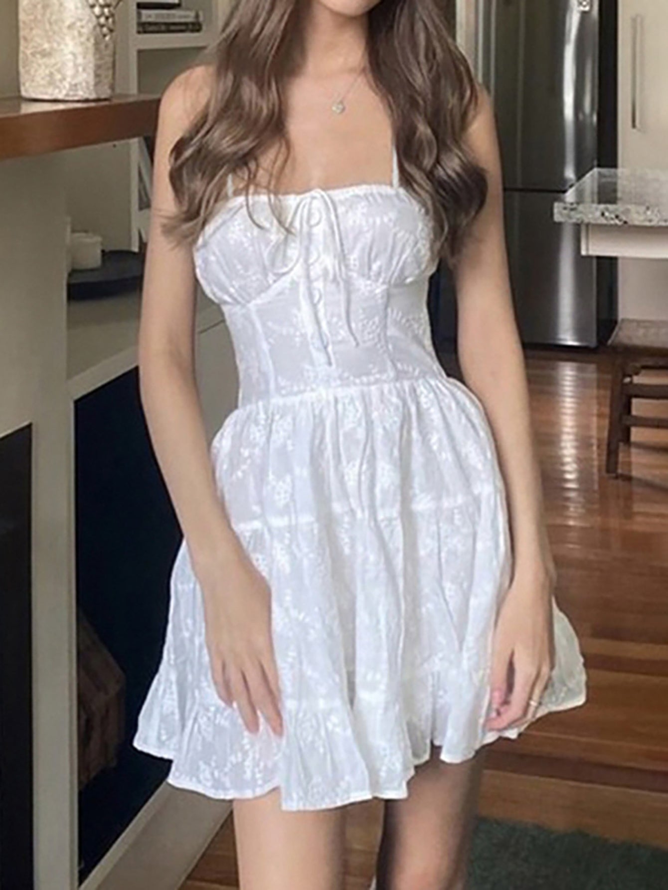 Strapless Lace A Line White Off The Shoulder Short Graduation Party Dress - Fashionpara