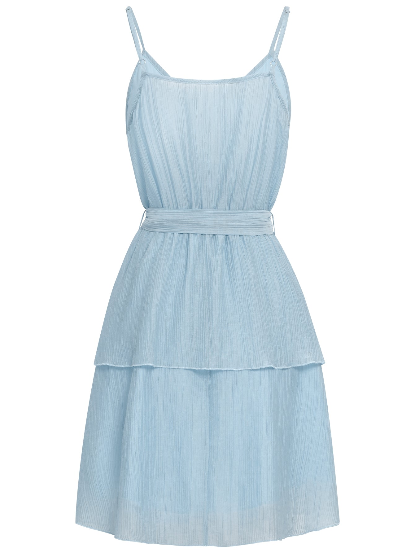 V Neck Sky Blue A Line Short Graduation Party Dress - Fashionpara