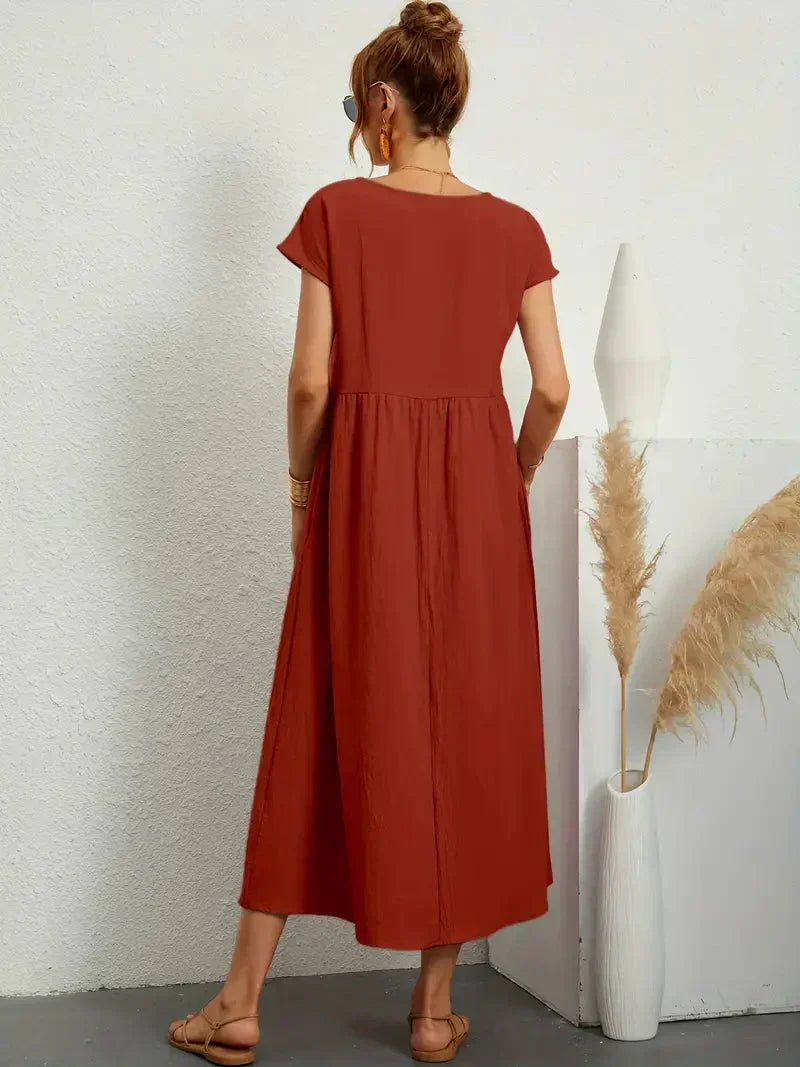 Irene Minimalist Long Dress for Women Elevated Occasion Wear